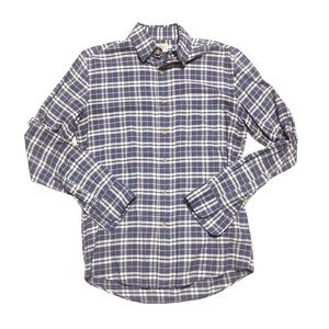 Faherty Navy and White Checkered Shirt